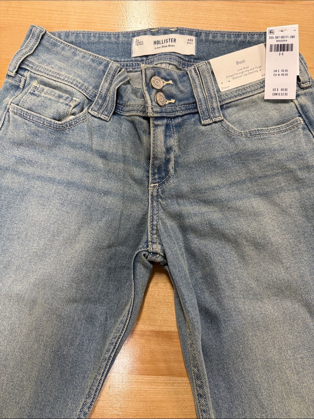 Hollister Light Blue Bootcut Denim Jeans